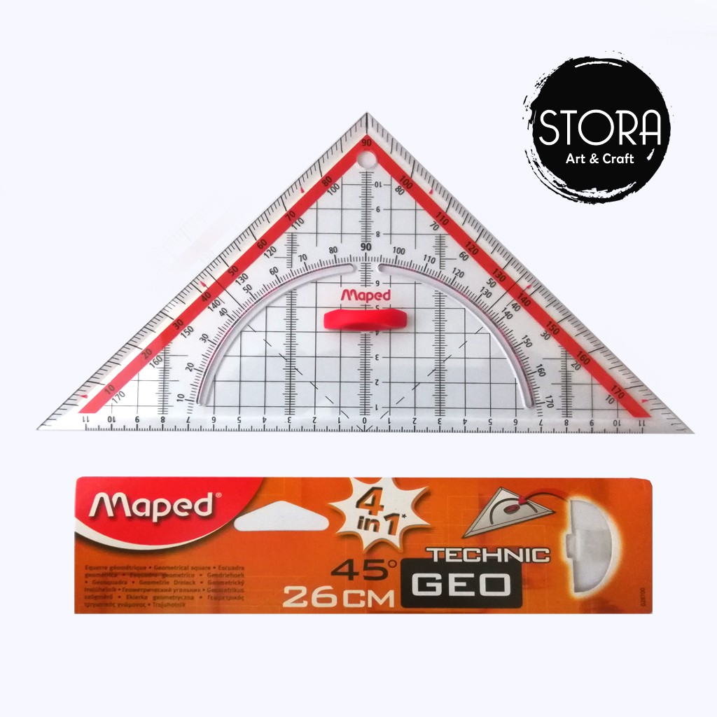 

MAPED PENGGARIS SEGITIGA TEKNIK PEGANGAN / MAPED GEO TECHNIC RULER - 26cm