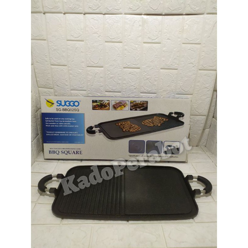 BBQ PAN SUGGO - Grill pan Panjang - Griller Panjang - TEFLON GRILL BBQ