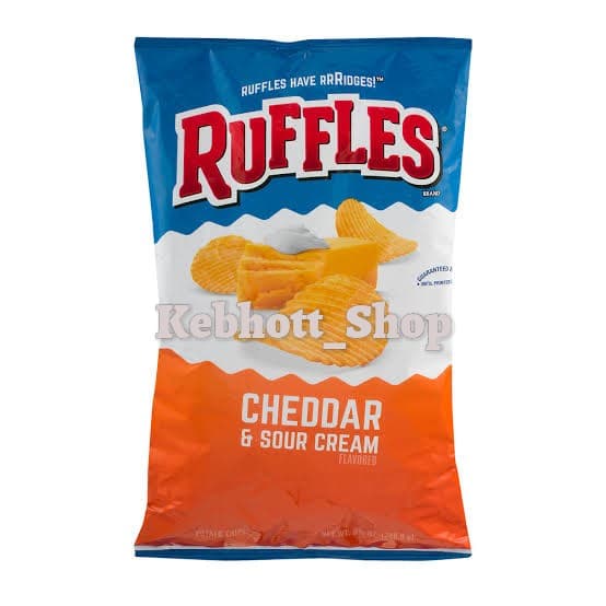 

Ruffles Cheddar & Sour Cream Potato Chips 184gr | Keripik Kentang