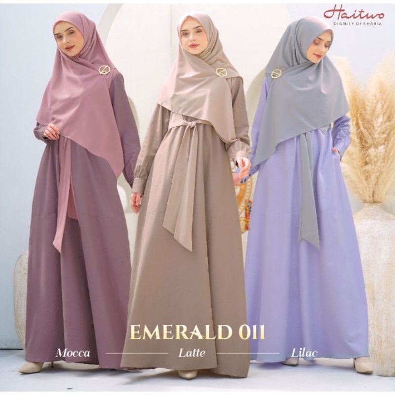 gamis syar'i gamis pesta gamis resmi terbaru haitwo 2022 emerald 011