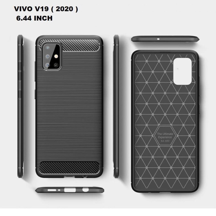 VIVO V19 V20 V20 SE Silicon Carbon Slim Fit Soft Case Premium