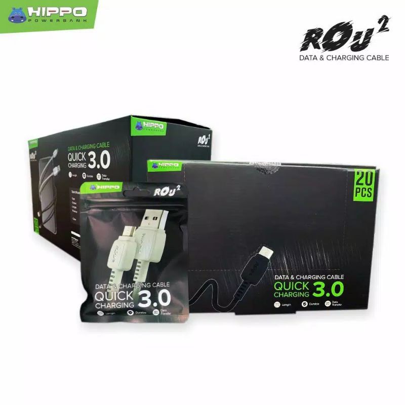 Hippo Rou2 Kabel Data Micro, type c, lightning100cm