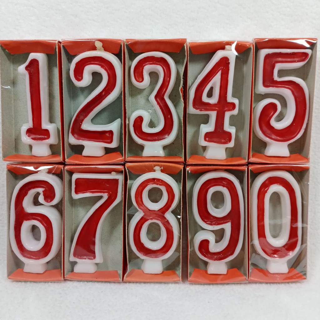 Lilin Angka Merah Putih / Lilin Ultah Merah Putih / Lilin Angka Wina / Souvernir Ultah