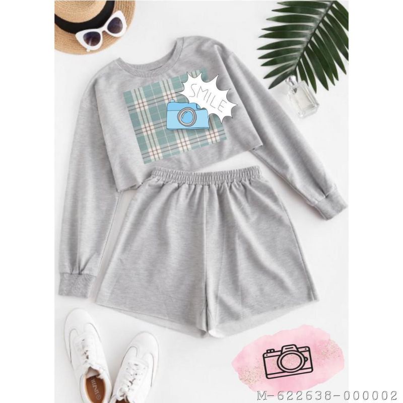 SETELAN WANITA PENDEK VALEN BABYTERRY VDAM-035