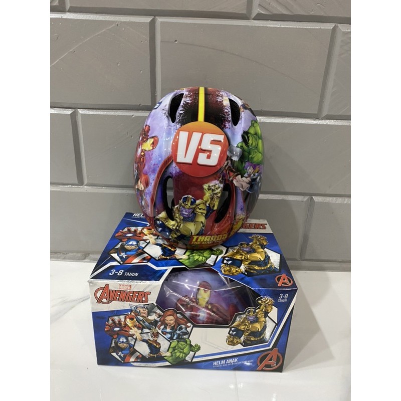 Helm Sepeda Anak Avengers Vs Thanos by Element Bike