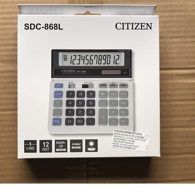 

Berkualitas KALKULATOR CITIZEN SDC 868 L - CALCULATOR MEJA SDC-868L 12 DIGIT IMPORT ..
