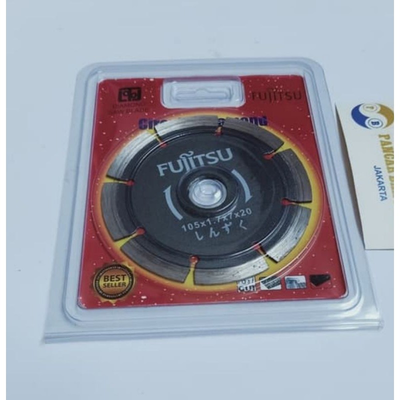 Mata gerinda potong keramik Fujitsuk diamond wheel 4” merah