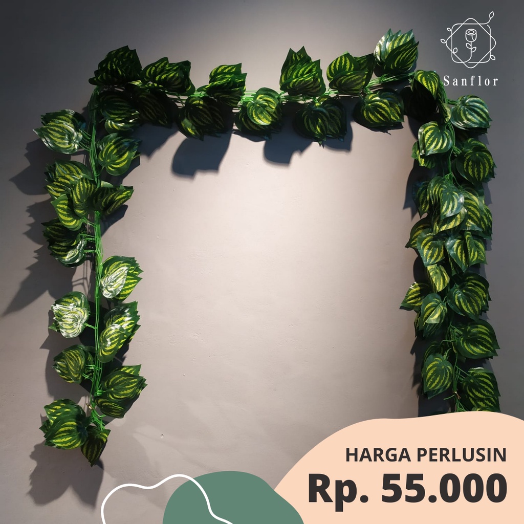 DAUN RAMBAT ARTIFICIAL/ DAUN RAMBAT PALSU ISI 12sulur(Harga perlusin)