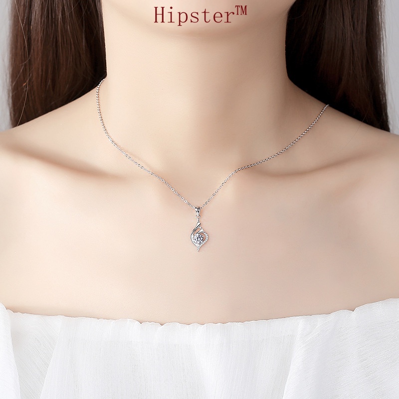 Hot Sale Elegant Exquisite Full Diamond Angel Wings Pendant Simple Necklace