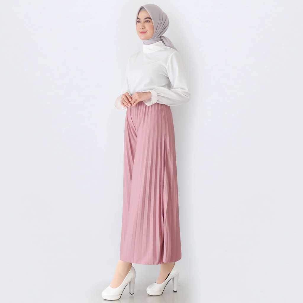 Celana Plisket - Celana Kulot Wanita Panjang Size XXL