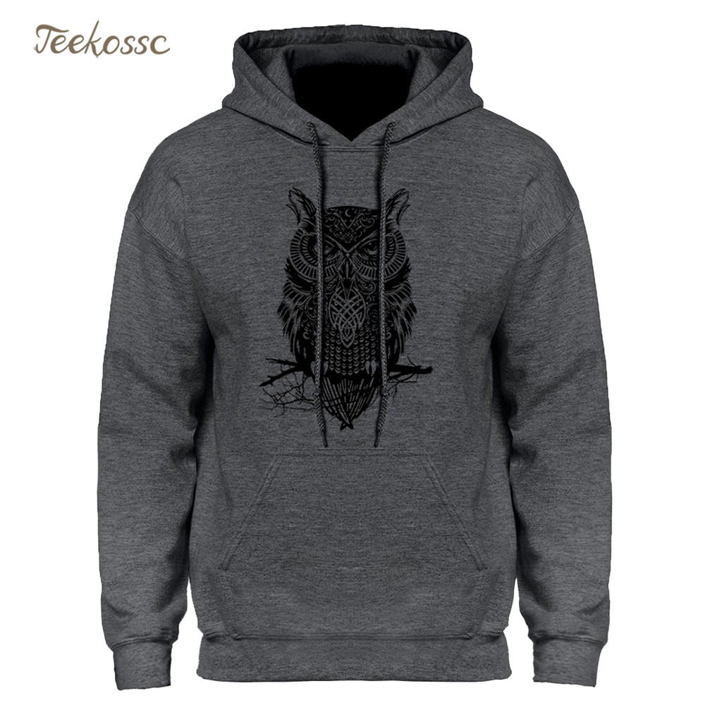 Terlaris Hewan Burung Hantu Hoodie Sweatshirt Hoodie Pria 2018 Baru Fashion Kasual Musim Semi Musim