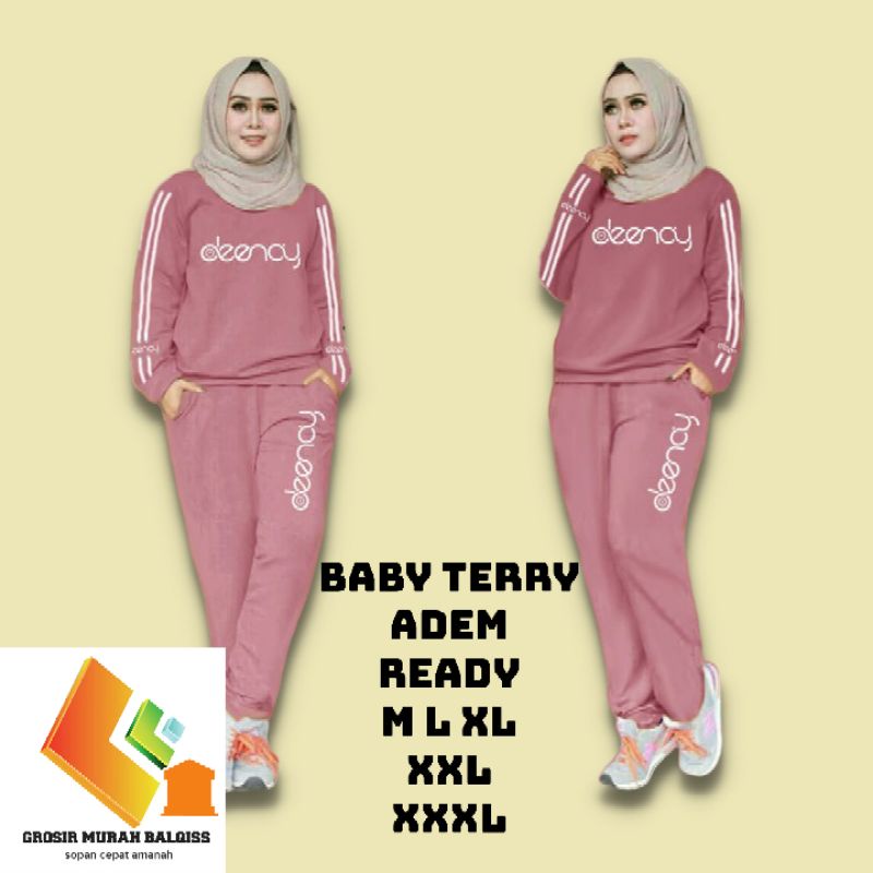 BIG SIZE JUMBO XXXL Baju Perempuan Set Setelan Wanita Untuk Olahraga Senam Gym Fitnes Lengan Panjang