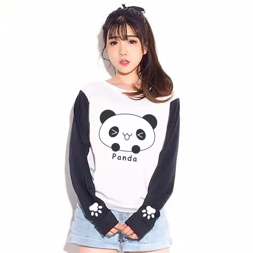 Sweater Murah Wanita Roundhand / Sweater Roundhand PANDA CUTE