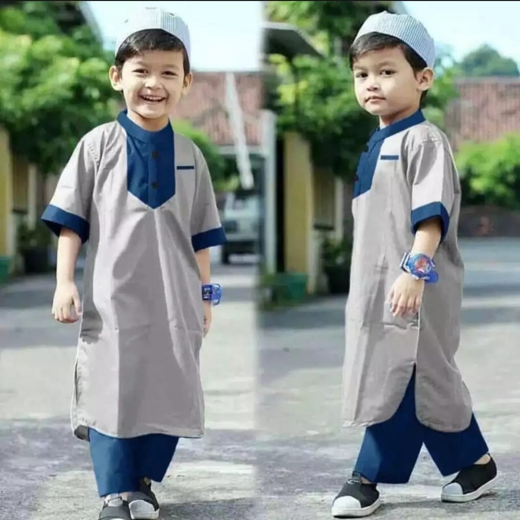 SETELAN KOKO NAK LAKI LAKI TERKINI BAJU ANAK MUSLIM TERLARIS STELAN KOKO FAHRI 1-10 TAHUN