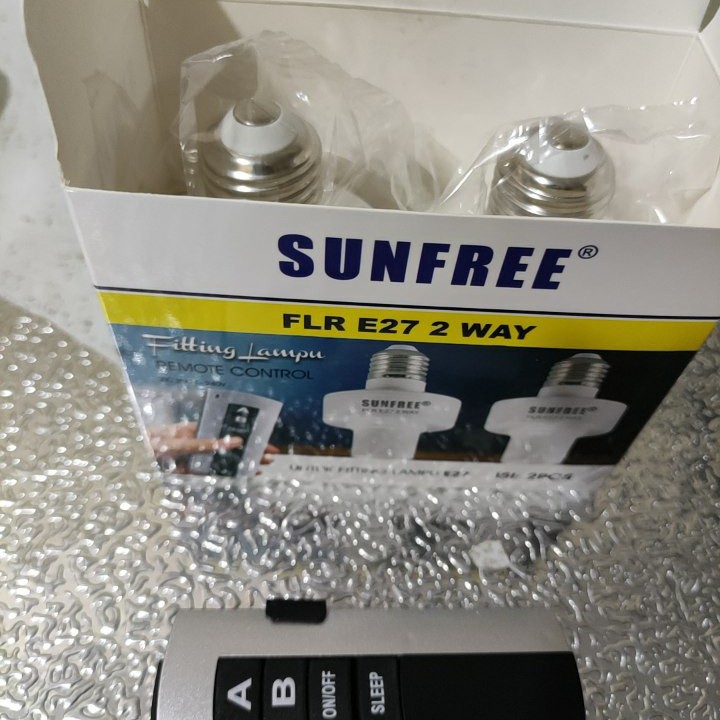 SUNFREE FITING 2 Fitting +1 remote LAMPU E27 REMOTE CONTROL 2 Fitting