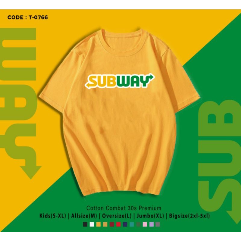 KAOS SUBWAY/T-SHIRT SUBWAY OVERSIZE UNISEX