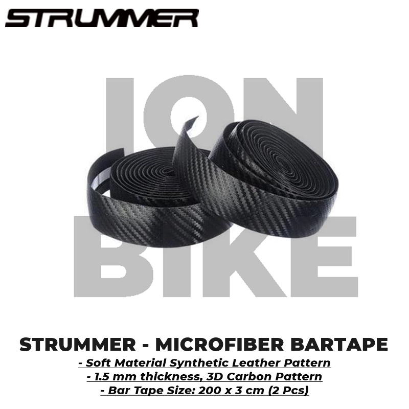Bartape Strummer Microfiber Bar Tape Sepeda Roadbike Road Bike Carbon Handlebar Handle Fixie Balap D