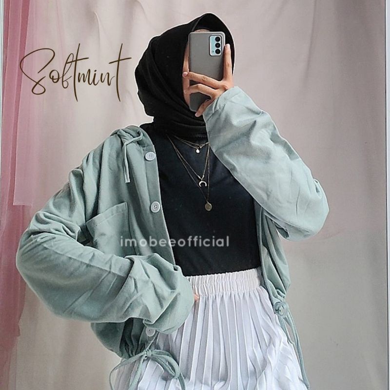 CANDY BUTTON OVERSIZE CROP //JAKET BUTTON OVERSIZE