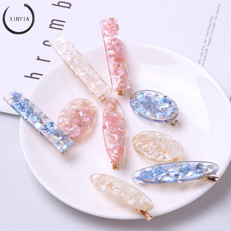 Ins Sweet Shell Hairpin Geometric Hair Clip Women Clips Hairclips Accessories