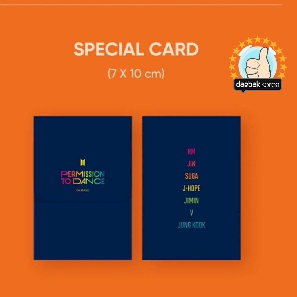 [Ready stok] Mini photocard bts permission to dance