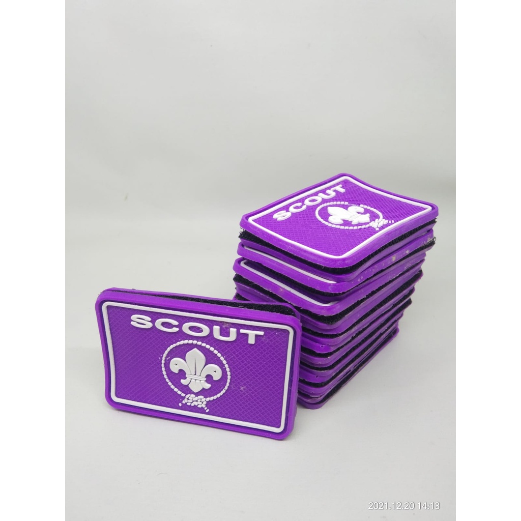 PATCH RUBBER LOGO PRAMUKA/SCOUT/RESCUE/TEMPELAN EMBLEM KARET VELCRO