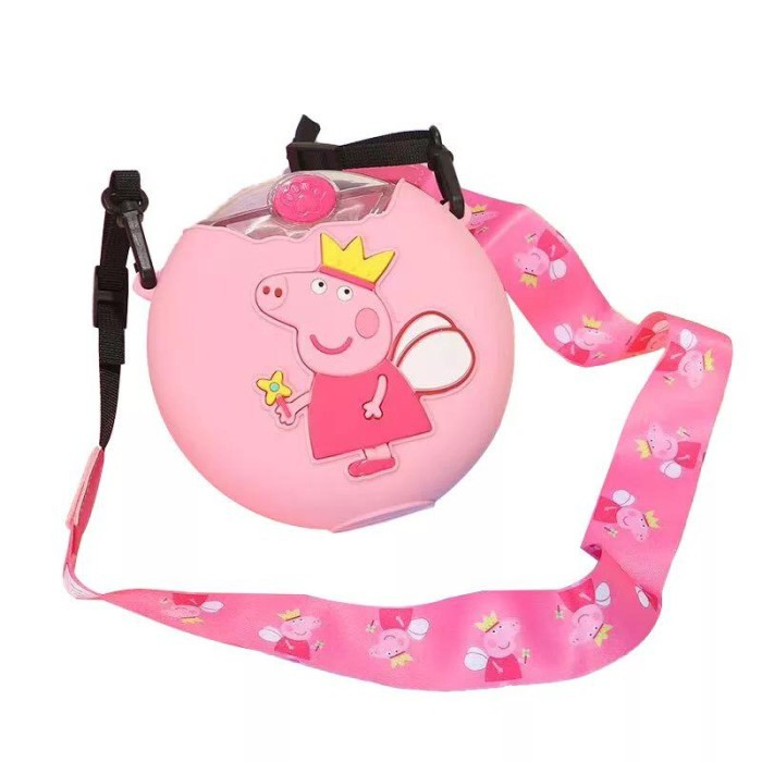 Botol Minum Anak Donut Donat bottle Silicon Rubber Sedotan - PeppaPig