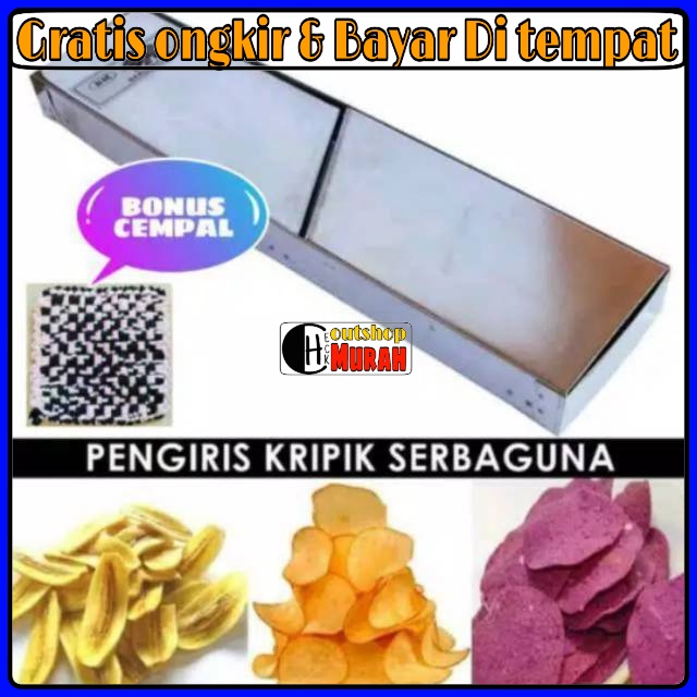 Parutan keripik pengiris kripik singkong kentang pisang Stainless