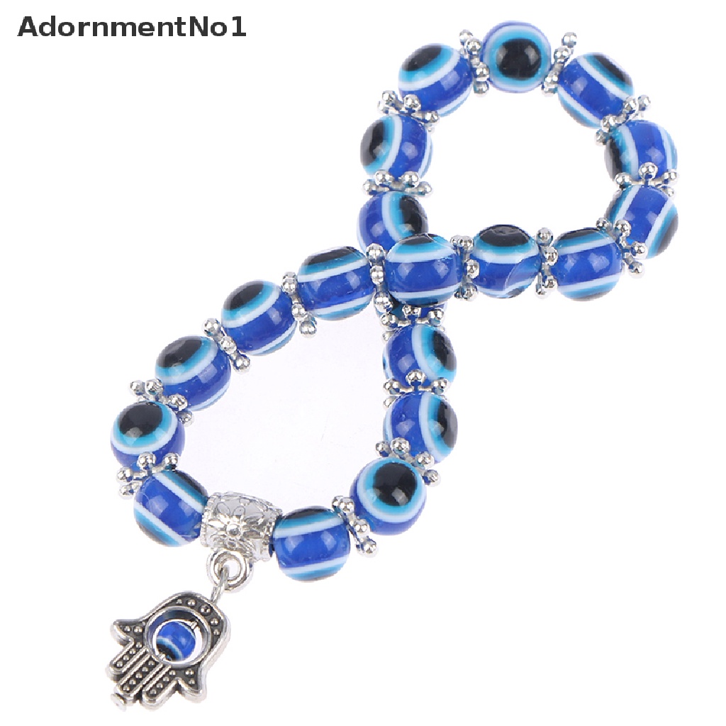 (AdornmentNo1) 2021 Gelang Tangan Manik-Manik Kaca Motif Mata Iblis Biru Untuk Perhiasan Pria / Wanita