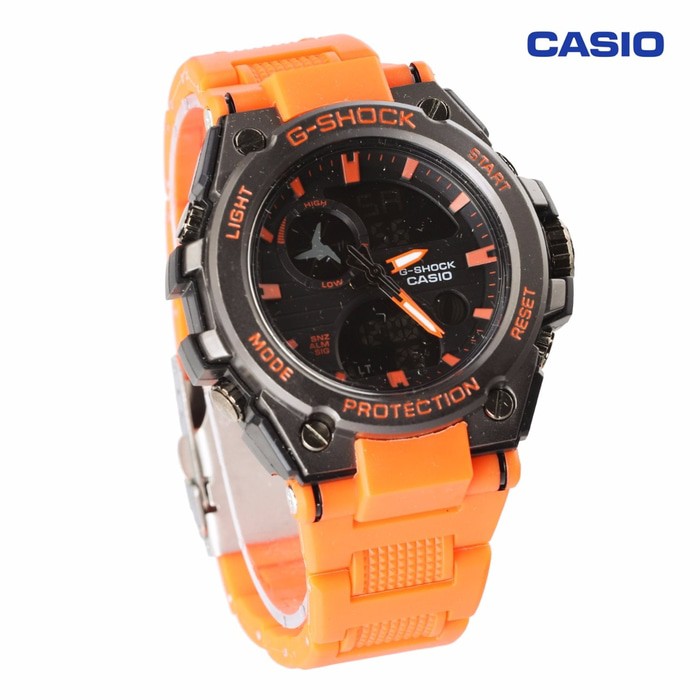 JAM TANGAN PRIA / COWOK GS GW 1000 MIKA ORANGE BLACK LIST ORANGE