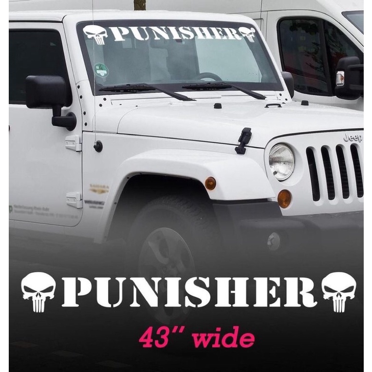 sticker mobil sticker cutting kaca mobil punisher