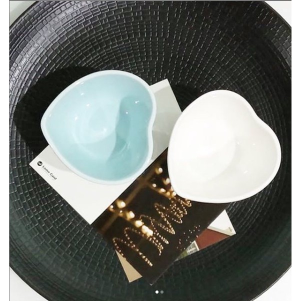 LIMITED MANGKOK MINI KERAMIK BENTUK LOVE/BOWL KECIL/MANGKOK SAUS/MANGKOK SAMBAL