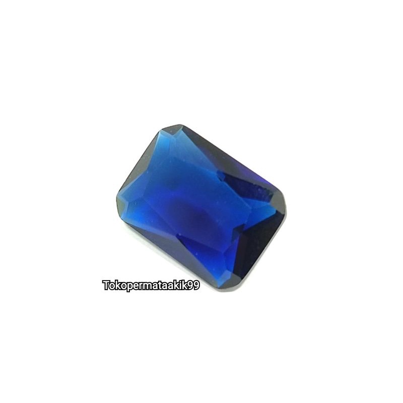 BATU KING SAFIR KOTAK CATAM (LAB CREATED)