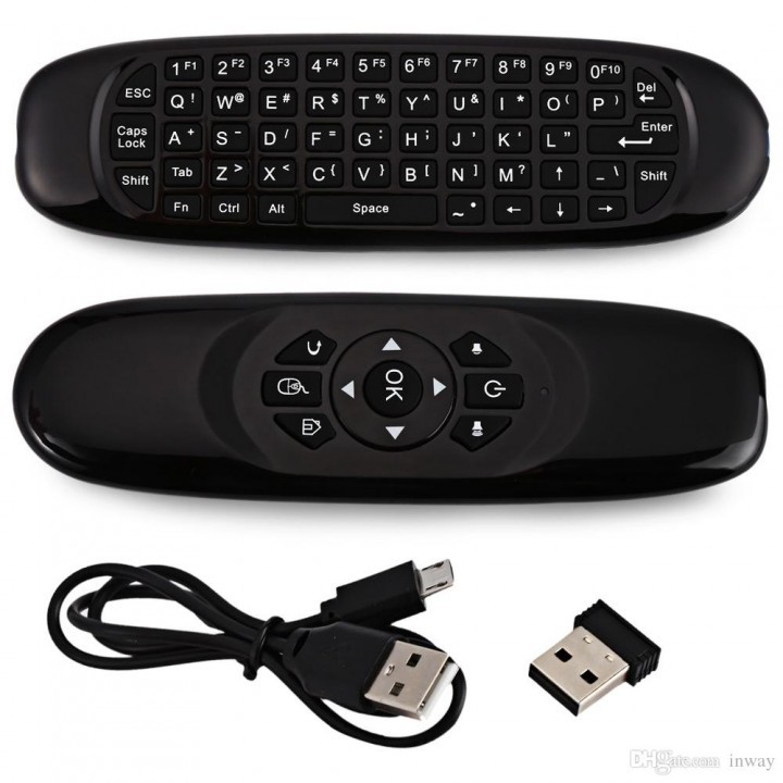 Mini C120 2.4G Wireless 6-Axis Gyroscope Air Mouse Remote Control Keyboard For TV PC