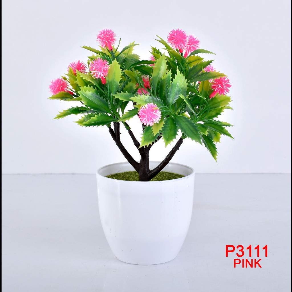 COD / TL88 POT TANAMAN  BUNGA HIAS DEKORASI RUANGAN BUNGA PLASTIK HIAS P3111-4