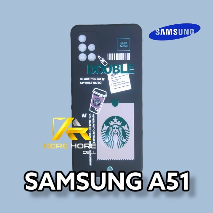 CASE SAMSUNG A51 SQUARE EDGE SOFTCASE STARBUCKS SAMSUNG A51