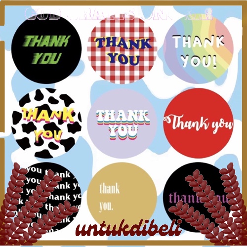 

Sticker Thankyou Isi 96pcs / Thankyou Card Motif Aestetic Lucu Leopard Satu Pack Isi 96pcs