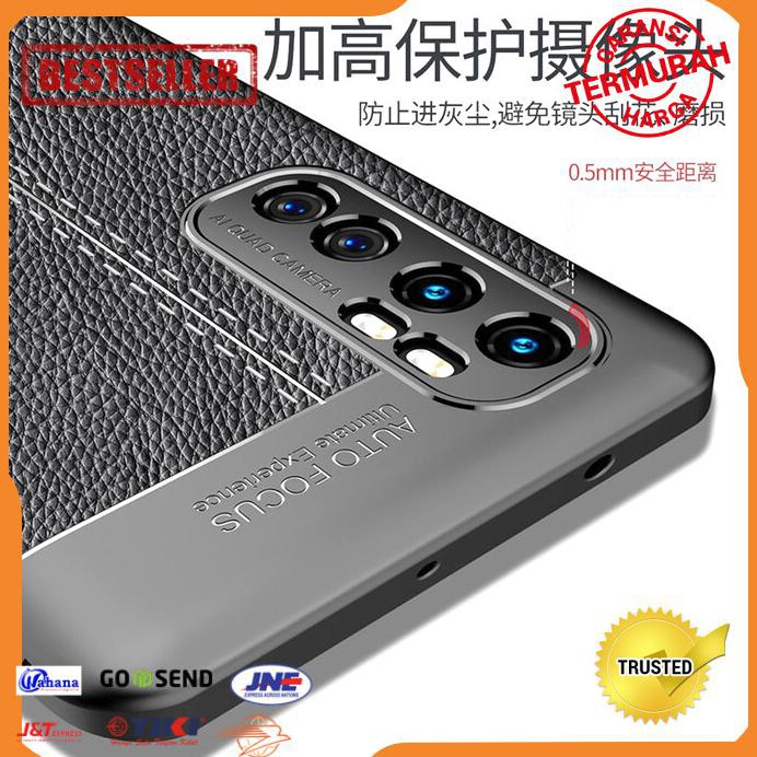 CASING HP XIAOMI MI NOTE 10 LITE LEATHER PREMIUM LITCHI AUTO FOCUS