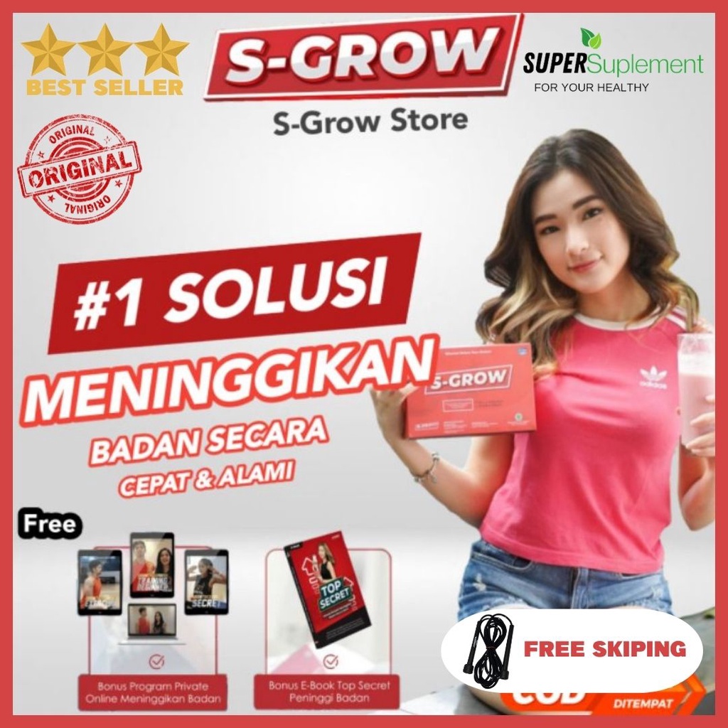 Susu Peninggi Badan S GROW Obat Suplemen Peninggi Badan Anak Remaja Dewasa Super Cepat Original
