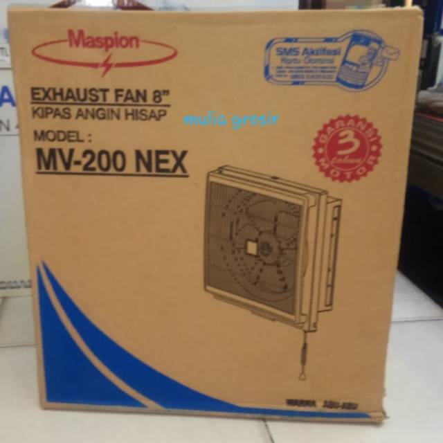 Exhaust Fan Maspion Tembok 8&quot; MV 200 NEX / Kipas Angin Hisap 8&quot;