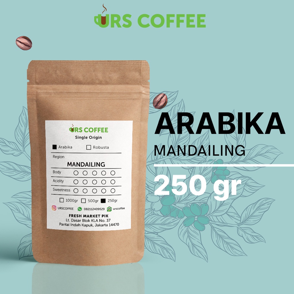 

Kopi Arabika Mandailing 250 gr