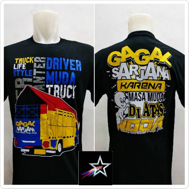  Kaos  tshirt baju  distro  driver gagak serjana Shopee  