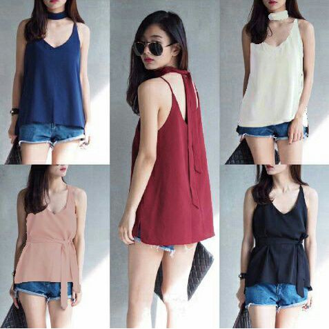 [cheren top RO] Blouse Wanita Twiscont Varian Warna