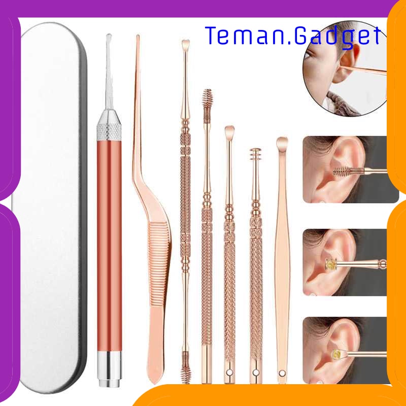 TG-FE177 BIUTTE.CO PEMBERSIH TELINGA KOREK KUPING EAR SPOON LED 7 PCS - JC9