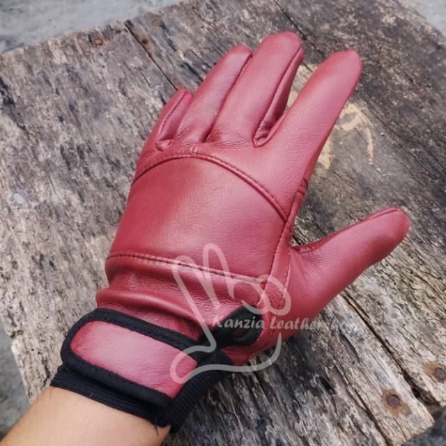 Kanzia Leathershop Sarung tangan kulit pink