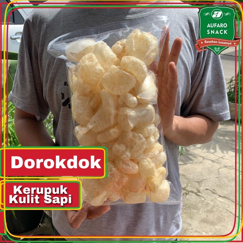 DOROKDOK KERUPUK KULIT SAPI / RAMBAK KULIT SAPI AUFARO SNACK