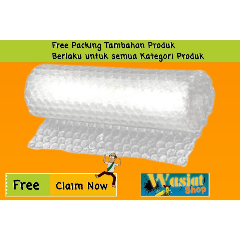 

Klaim packing Bubble wrap Untuk tambahan Packing semua produk