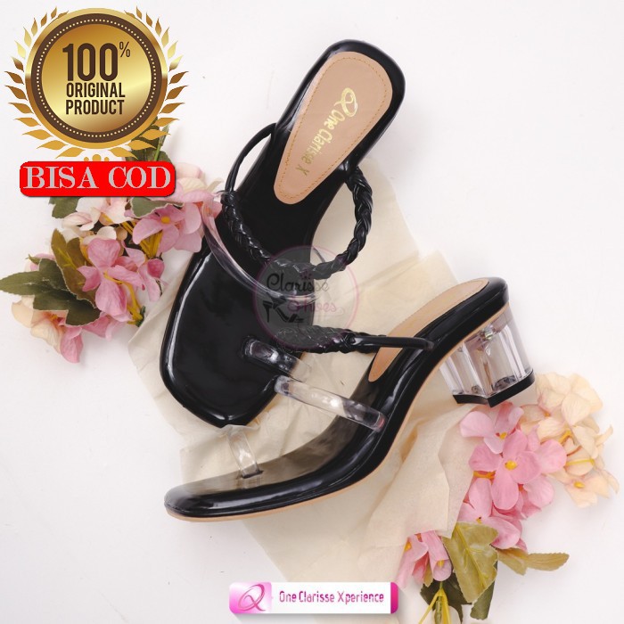 High Heals Wanita Cantik Sepatu Hak Wanita Ai538 Hak Tahuwanita A JY176 FloKaca Tali Kepang Jelly S