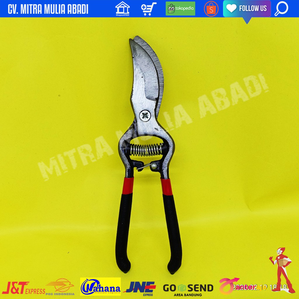 Gunting Stek Dahan Ranting Stainless Steel 8 Inci l Pruning Shear