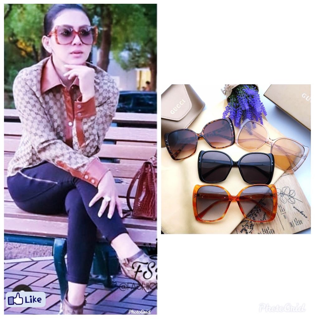 Kacamata Fashion Wanita / Kacamata Wanita Gucci Syahrini Jk8060 Super &amp; Free Cleaners Termurah