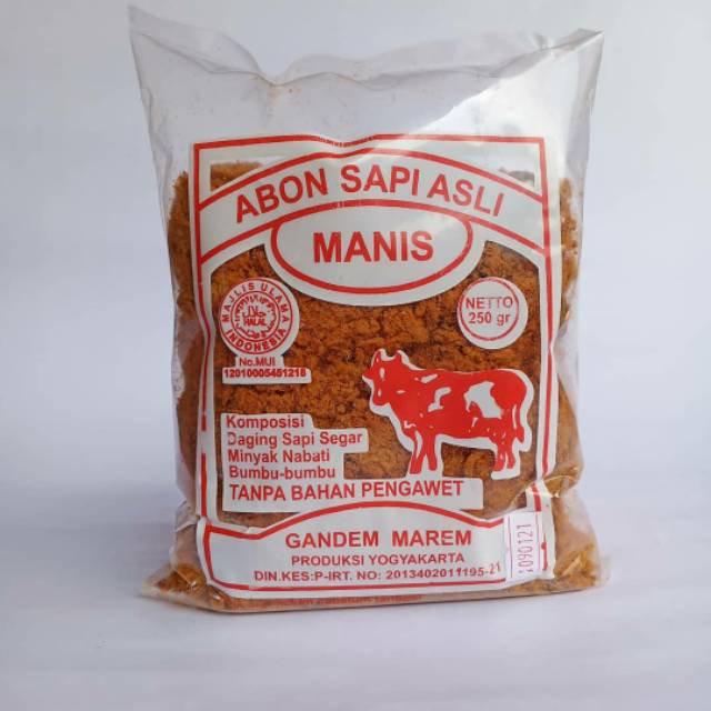 

Abon sapi asli 250 gr no MSG